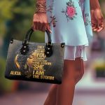 I Am The Storm - Personalized Leather Handbag Sb113