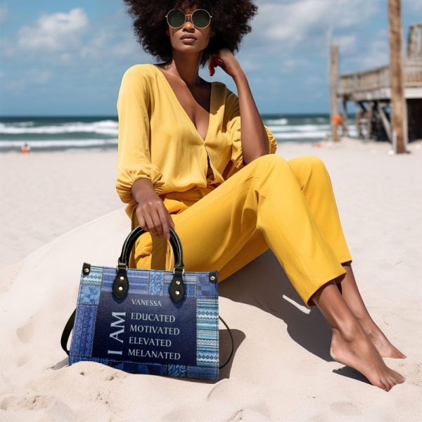 I Am - Jean Personalized Leather Handbag Sb28