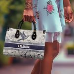 Humming Bird - Four Seasons - Personalized Leather Handbag Stb121