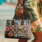 Flourish - Personalized Leather Handbag Stb129