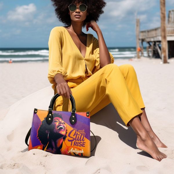 And Still I Rise - Personalized Leather Handbag Stb49B