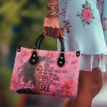 I Am A Girl - Personalized Leather Handbag Stb72