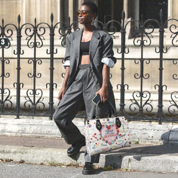 Grandma Flower - Personalized Leather Handbag Sblhblm1991L