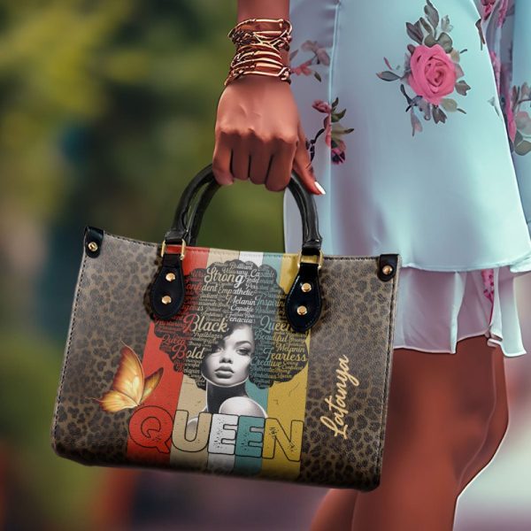 Queen - Personalized Leather Handbag Stb155