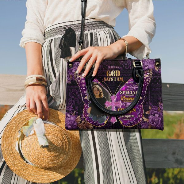 God Says I Am - Personalized Leather Handbag Sblhblm1006Ta