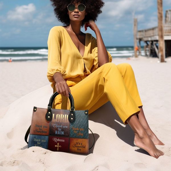 It'S A Beautiful Day - Personalized Leather Handbag Mb56