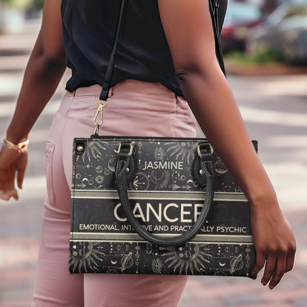 Zodiac Signs - Personalized Leather Handbag Stb217