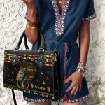 Juneteenth - Personalized Leather Handbag Sblhbt51