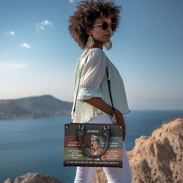 I Still Believe In Amazing Grace - Personalized Leather Handbag Mb52