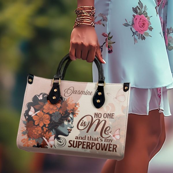 My Superpower - Personalized Leather Hand Bag Stb91