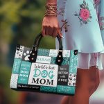 World'S Best Dog Mom - Personalized Leather Handbag Sbha04