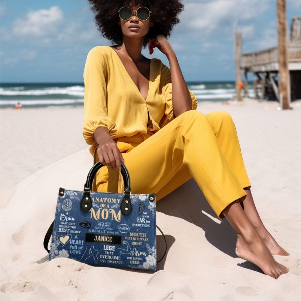 Anatomy Of A Mom - Personalized Leather Handbag Mb63B