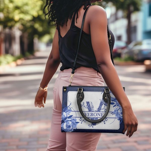 Initial Letter - Personalized Leather Handbag Sb97