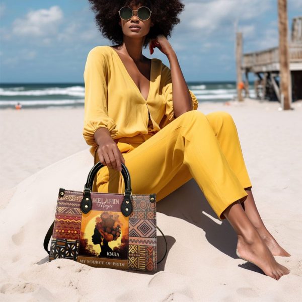 Melanin Magic - Personalized Leather Handbag Mb06