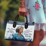 She'S Black She'S A Queen She'S A Healthcare Worker Living Her Best Life - Personalized Leather Handbag Stb162