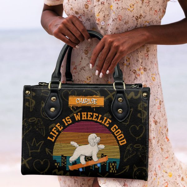 This Is How I Roll - Personalized Leather Hand Bag Sblhbha30