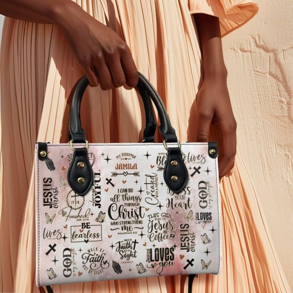 I Can Do All Things Through Christ Who Strengthens Me - Personalized Leather Handbag Sblhblm1207L