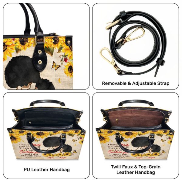 Isaiah 46:4 - Personalized Leather Handbag Mb35