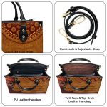 Kaleidoscope Of Beauty - Personalized Leather Handbag Sb01