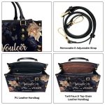 Vouloir, C’Est Pouvoir - Personalized Leather Handbag Sb604