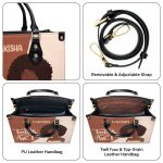 Life Is Tough But So Am I - Personalized Leather Hand Bag Stb101