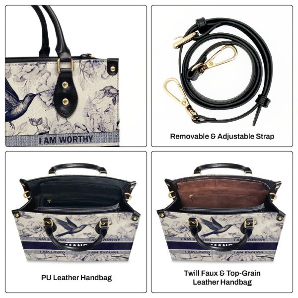 Humming Bird - Four Seasons - Personalized Leather Handbag Stb121