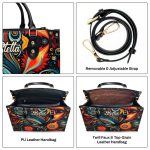 Floral Boho - Personalized Leather Handbag Stb128