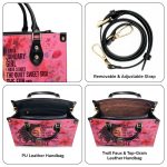 I Am A Girl - Personalized Leather Handbag Stb72