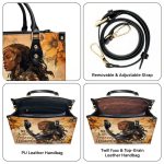Forever A Fighter - Personalized Leather Hand Bag Stb83