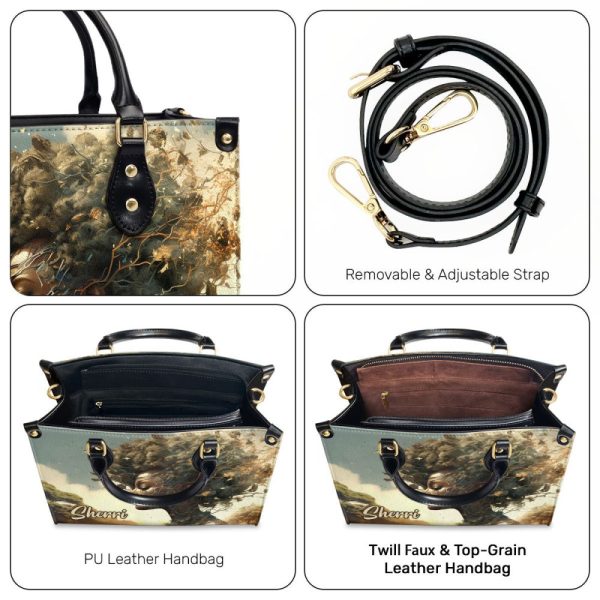 Rooted Radiance - Personalized Leather Handbag Sb127