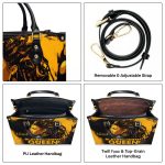 Blacknificient Queen - Personalized Leather Handbag Stb11A