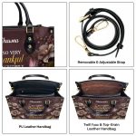 So Very Thankful - Personalized Leather Handbag Stb30