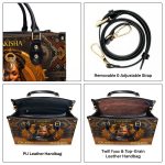 Queen Crowned In Braids - Personalized Leather Handbag Stb33