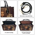 Keep Calm And Loc On - Personalized Leather Handbag Stb34
