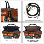 Bold Brilliant Resilient - Personalized Purple Leather Handbag Stb69