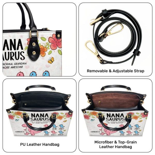 Nanasaurus - Personalized Leather Handbag Sb5759