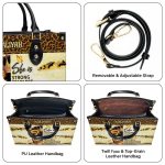 She Is Mom - Personalized Leather Handbag Sbhn01