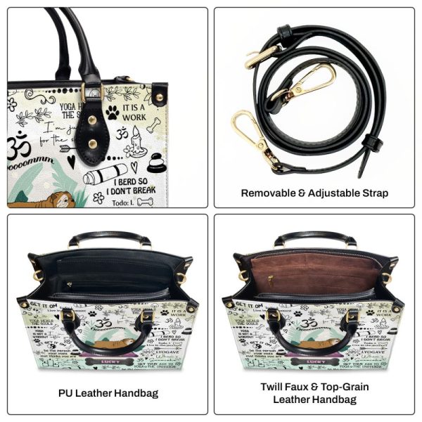 I'M Nicer After Yoga - Personalized Leather Hand Bag Sblhbt72