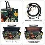 She Was Herself And That'S What Made Her Beautiful - Personalized Leather Handbag Sbn05