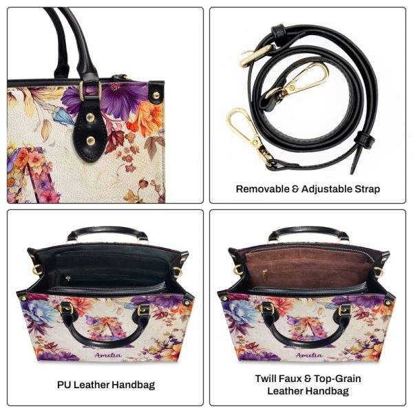 Initial Letter - Personalized Leather Handbag Sb98