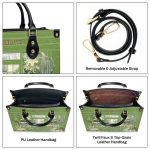 And She Lived Happily Ever After - Personalized Leather Handbag Sblhbt78