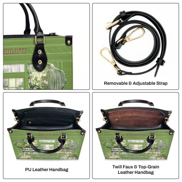 And She Lived Happily Ever After - Personalized Leather Handbag Sblhbt78