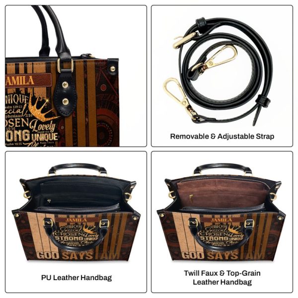 God Says I Am - Personalized Leather Handbag Sblhblm1204D
