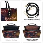 Black Girl Magic - Personalized Leather Handbag Sbn03