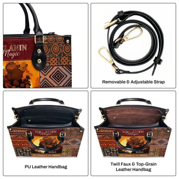 Melanin Magic - Personalized Leather Handbag Mb06