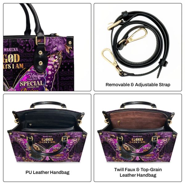 God Says I Am - Personalized Leather Handbag Sblhblm1006Ta