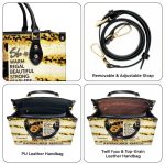 Zodiac Girl - She Is Warm Regal Strong Fearless Worthy - Personalized Leather Handbag Sbhn11