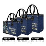 Je Pense, Donc Je Suis - Personalized Leather Handbag Sb605