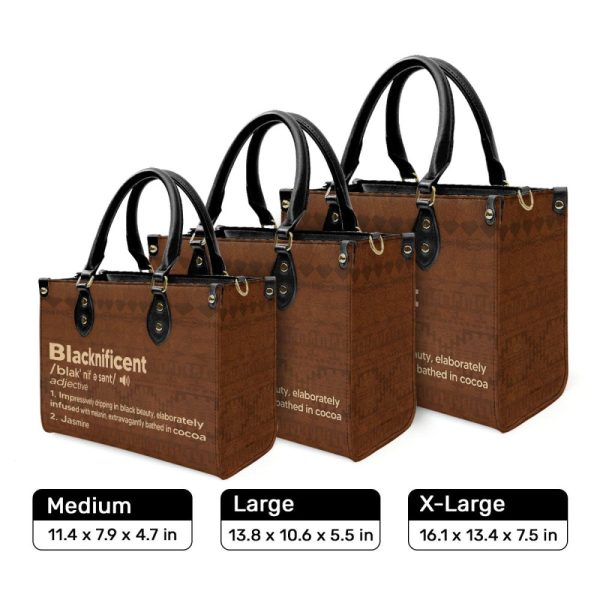 Blacknificient  - Personalized Leather Hand Bag Stb108