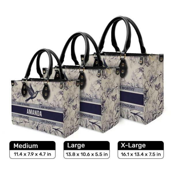 Humming Bird - Four Seasons - Personalized Leather Handbag Stb121